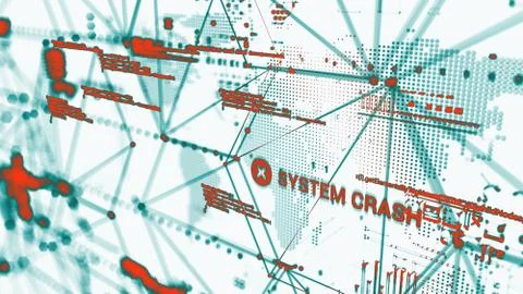 3D rendering. Abstract background concept of cyber security and attack, system Stock Illustration