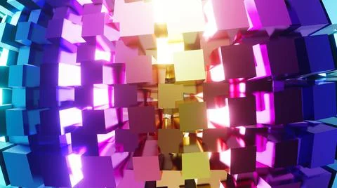 3d Rendering. Abstract background with geometric shapes, modern graphic desig Stock Illustration