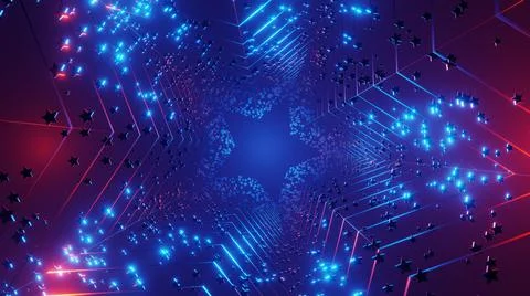 3d Rendering. Abstract background with geometric shapes, modern graphic desig Stock Illustration