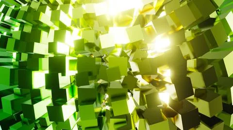 3d Rendering. Abstract background with geometric shapes, modern graphic desig Stock Illustration