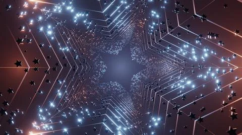 3d Rendering. Abstract background with geometric shapes, modern graphic desig Stock Illustration