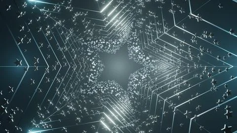 3d Rendering. Abstract background with geometric shapes, modern graphic desig Stock Illustration