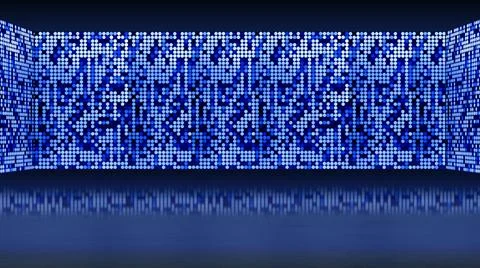 3D rendering  abstract background, glowing dots, screen pixels, neon lights, Stock Photos