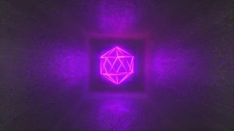 3D rendering, abstract background, glowing neon lines, computer generated ... 스톡 사진