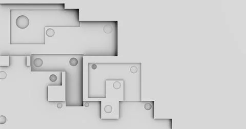 3d rendering. Abstract background. Modern geometric cubes in ambient occlusio 스톡 일러스트