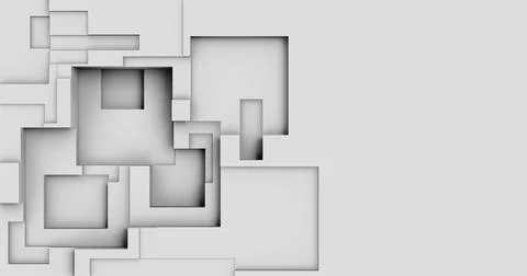 3d rendering. Abstract background. Modern geometric cubes in ambient occlusio イラスト素材