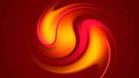 3d rendering of abstract background with red orange yellow twisted gradient of Illustrazione stock