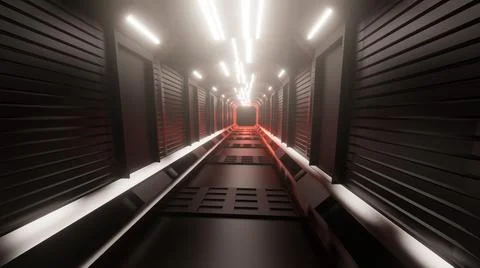 3D rendering, abstract background, sci-fi wallpaper. Stock Illustration