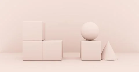 3d rendering of an abstract background with shapes. 스톡 일러스트