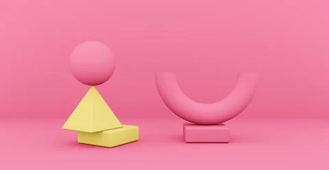 3d rendering of an abstract background with shapes. 스톡 일러스트