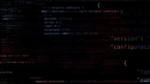 3D rendering of abstract blocks of code located in the virtual space Stock Illustration