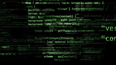 3D rendering of abstract blocks of code located in the virtual space Stock Illustration