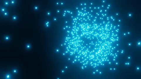 3D rendering Abstract Blue Background Glow Dot Stock Illustration