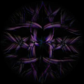 3D rendering of an abstract bright black spiral background Stockillustratie