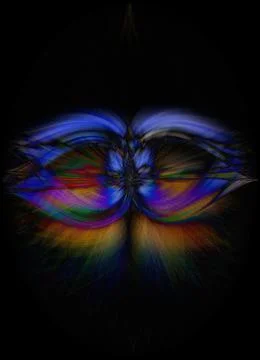 3D rendering of an abstract bright black spiral background 库存插图