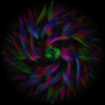 3D rendering of an abstract bright colorful spiral background Illustration