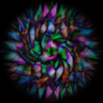 3D rendering of an abstract bright colorful spiral background Stock Illustration