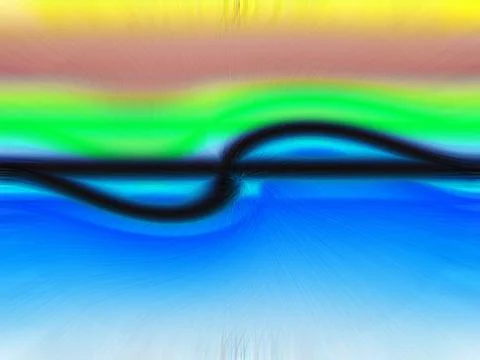 3D rendering of an abstract bright colorful waves background Illustrazione stock