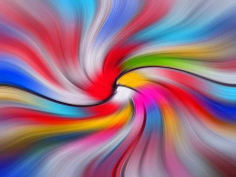 3D rendering of an abstract bright colorful spiral background Stock Illustration