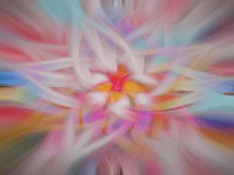 3D rendering of an abstract bright colorful flower background Illustrazione stock