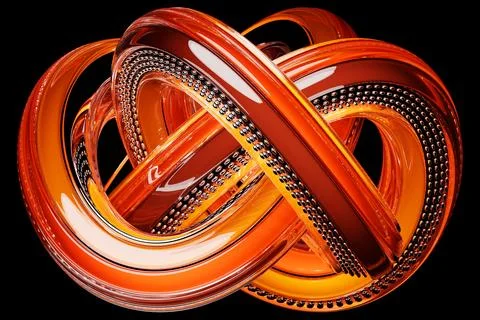 3D rendering, abstract bright figure . Colorful creative wallpaper with layer Stock Photos