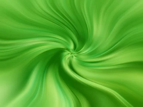 3D rendering of an abstract bright green spiral background Stockillustratie