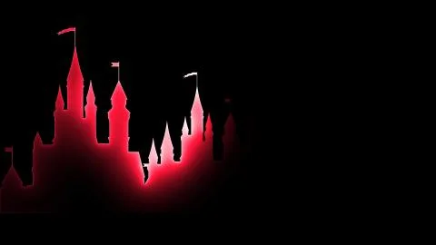 3D rendering of an abstract bright neon city silhouette 스톡 일러스트