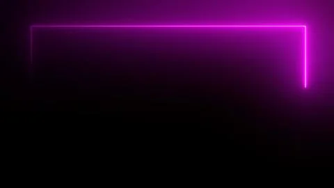 3D rendering of an abstract bright neon rectangular frame Stock Illustration