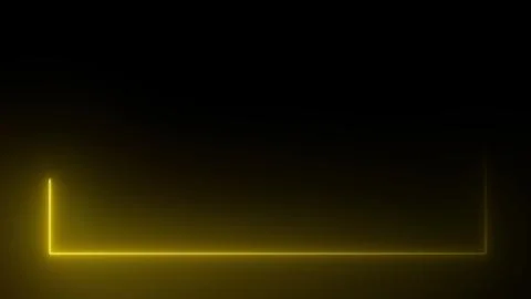 3D rendering of an abstract bright neon rectangular frame Illustrazione stock