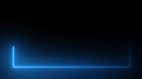 3D rendering of an abstract bright neon rectangular frame イラスト素材