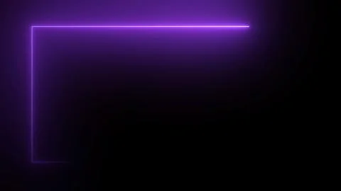 3D rendering of an abstract bright neon rectangular frame Illustrazione stock