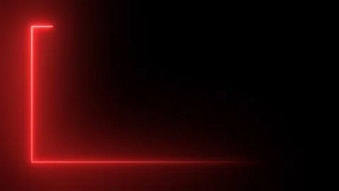 3D rendering of an abstract bright neon rectangular frame イラスト素材
