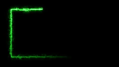 3D rendering of an abstract bright neon rectangular frame イラスト素材