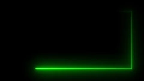 3D rendering of an abstract bright neon rectangular frame イラスト素材
