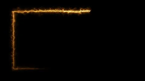 3D rendering of an abstract bright neon rectangular frame 스톡 일러스트