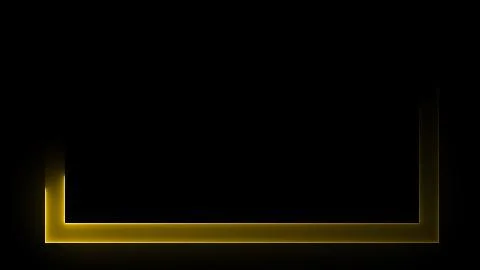 3D rendering of an abstract bright neon rectangular frame イラスト素材