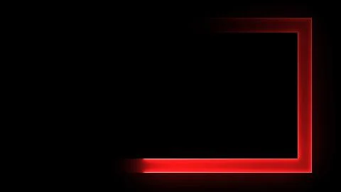 3D rendering of an abstract bright neon rectangular frame Illustrazione stock