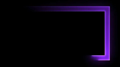 3D rendering of an abstract bright neon rectangular frame Illustrazione stock