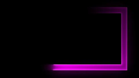 3D rendering of an abstract bright neon rectangular frame イラスト素材