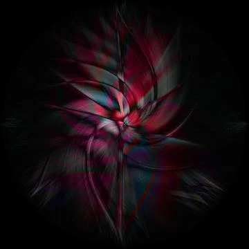 3D rendering of an abstract bright red and black spiral background 스톡 일러스트