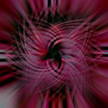 3D rendering of an abstract bright red and black spiral background Illustration