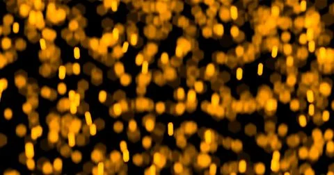 3d rendering. Abstract christmas bokeh background - golden blurred shiny ligh Stock Illustration