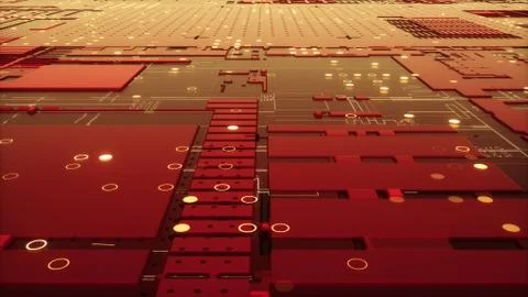 3d rendering of abstract circuit board Stock Illustration