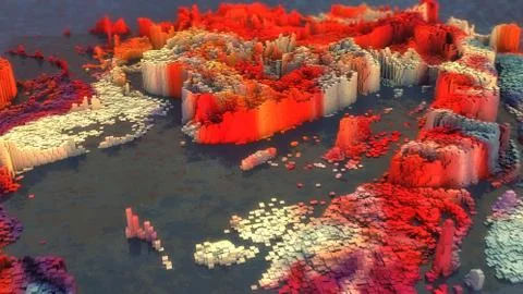 3D rendering. Abstract colorful background Stock Illustration