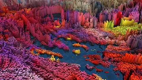 3D rendering. Abstract colorful background Stock Illustration