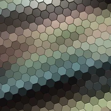3D rendering of an abstract colorful hexagonal patterned background 스톡 일러스트