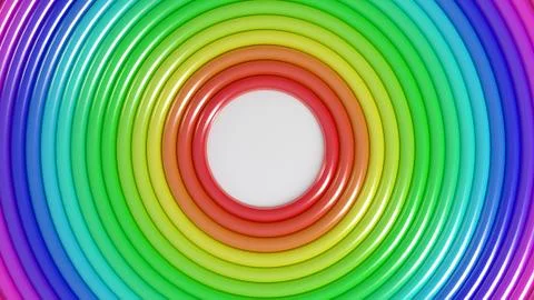 3d rendering of an abstract colorful objects on white background Illustrazione stock