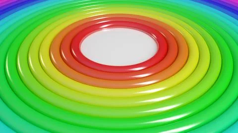 3d rendering of an abstract colorful objects on white background Stock Illustration