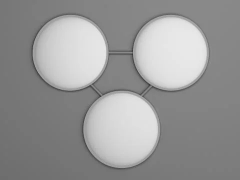 3D Rendering Abstract connection, communication technology with integrated .. Stock Illustration