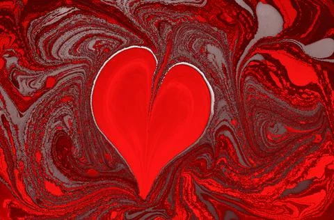 A 3d rendering of an abstract, creative pattern texture with red color and a  Illustrazione stock